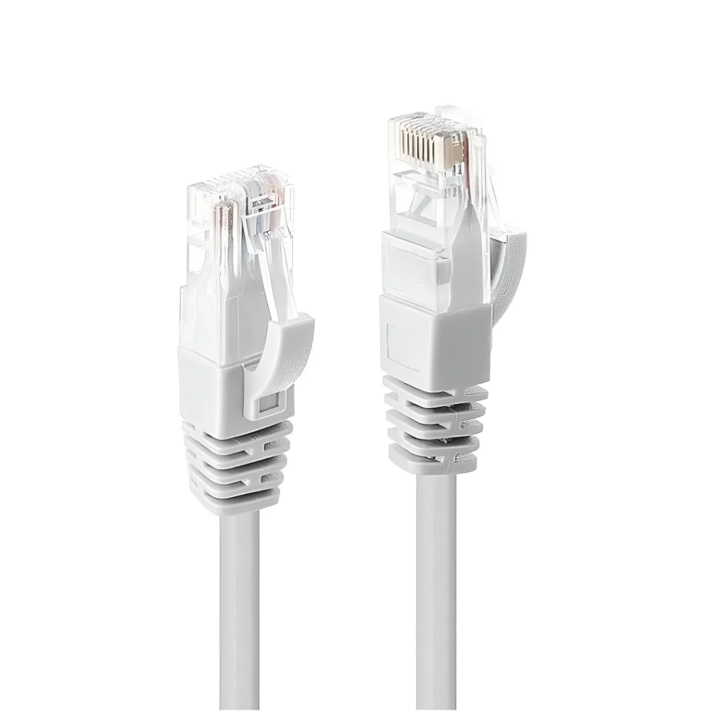 کابل شبکه یک متری بلدن مدل CAT6 با سوکت‌های شبکه در دو طرف کابل