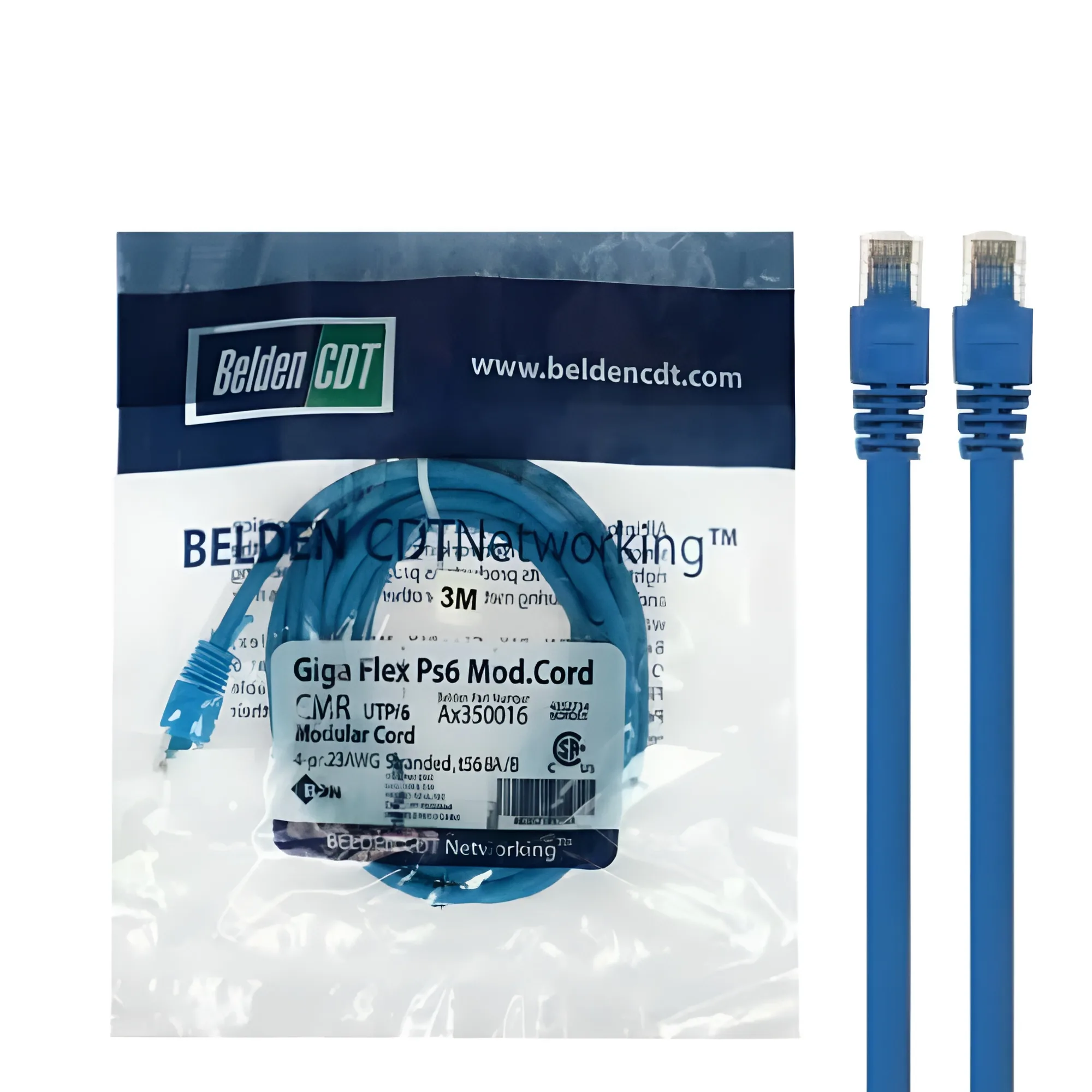 کابل شبکه بلدن Belden CAT6 طول ۳ متر با دو سر سوکت