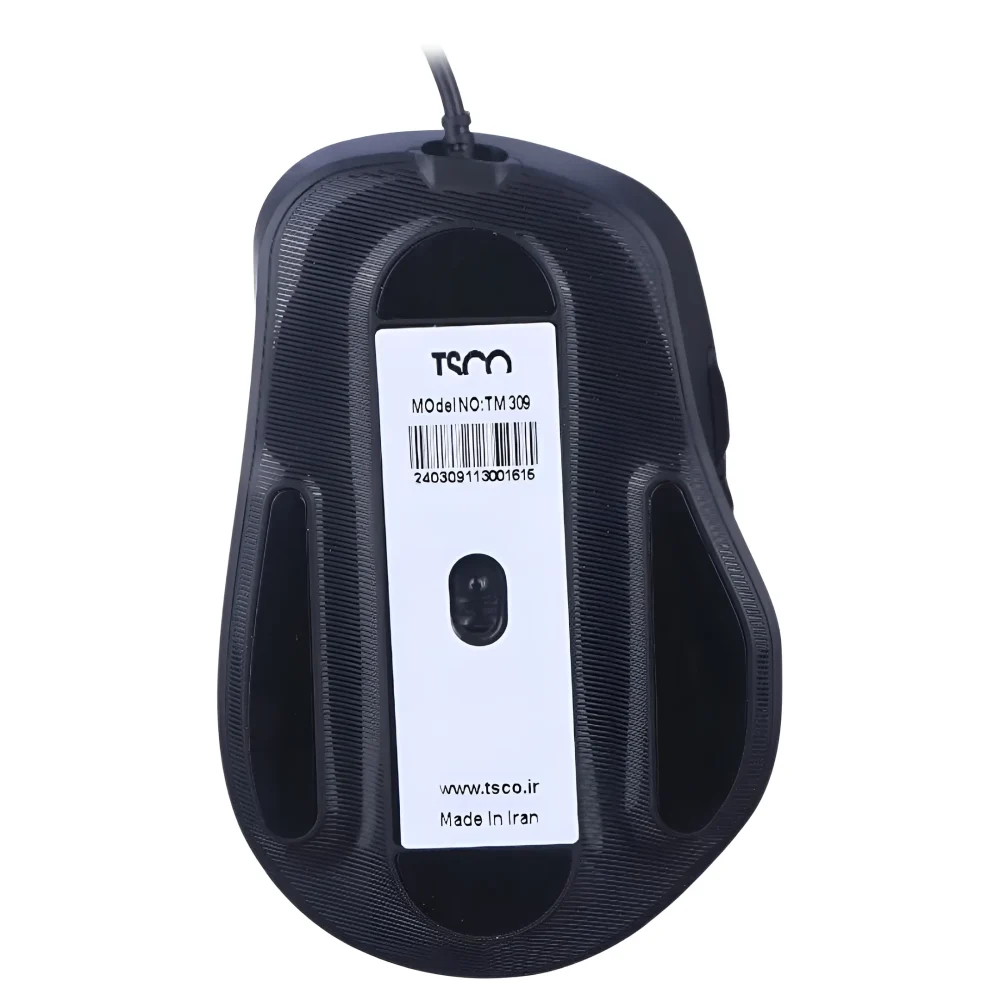 ماوس با سیم TSCO مدل TM309 برای استفاده روزمره از نمای زیرین