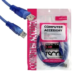 کابل تبدیل USB به USB تسکو مدل TC 04 با طول ۱.۵ متر