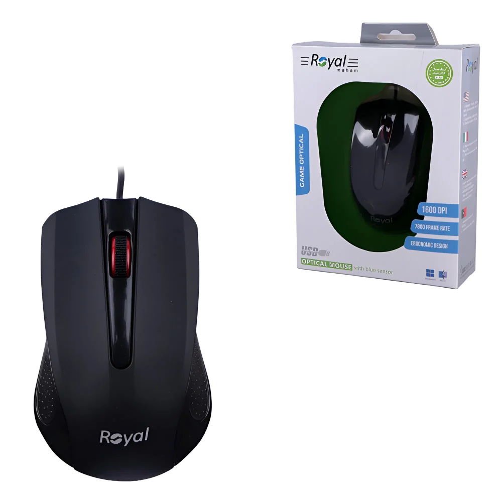 ماوس سیمی رویال مدل R-M257 مناسب استفاده روزمره با کامپیوتر و لپ‌تاپ