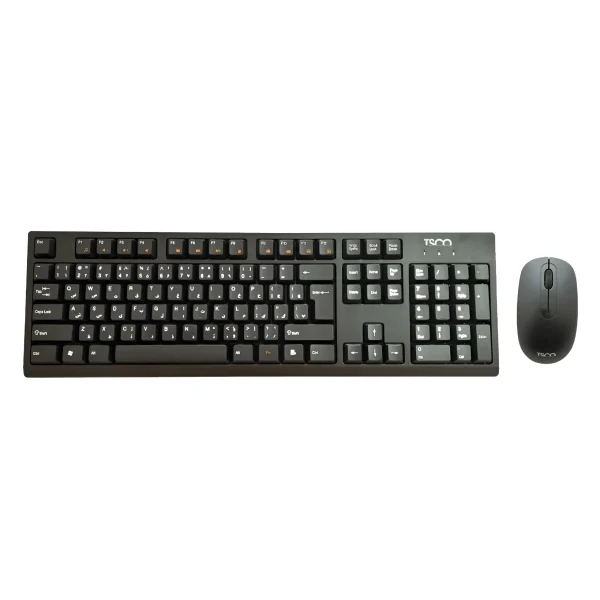 نمای کامل موس و کیبورد بی سیم تسکو TKM 7019W