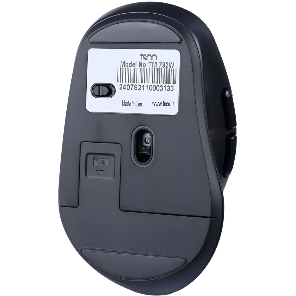 بخش زیرین ماوس بی‌سیم تسکو TM-792W و محل قرارگیری سنسور