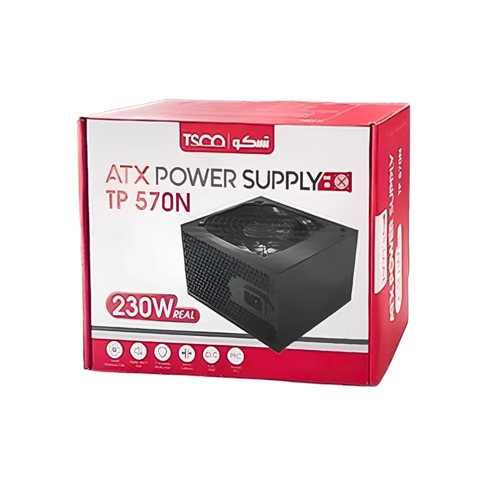 جعبه منبع تغذیه کامپیوتر 230 وات تسکو مدل TP 570N