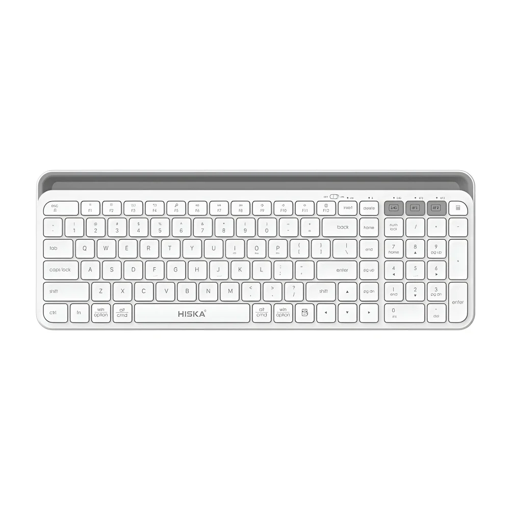 کیبورد بی سیم هیسکا مدل HX-KE255 با هولدر موبایل و تبلت