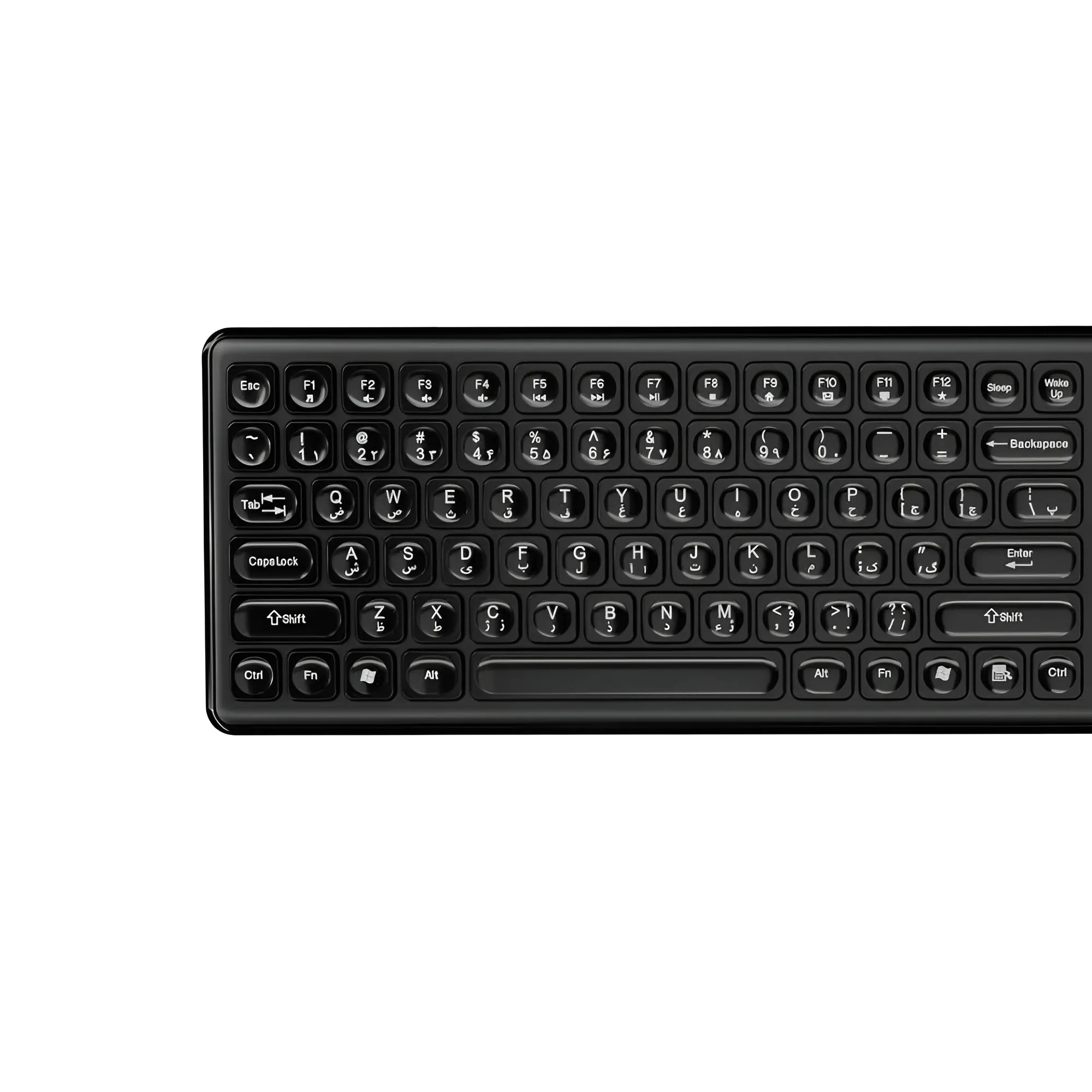 نمای کلیدهای فلت و جزیره‌ای کیبورد تسکو TK 7005W