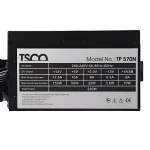 مشخصات فنی و برچسب منبع تغذیه تسکو TP 570N