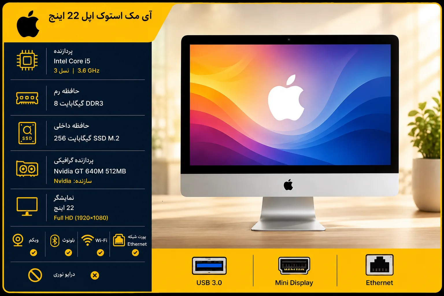 مشخصات فنی آی مک سی پی یو i5