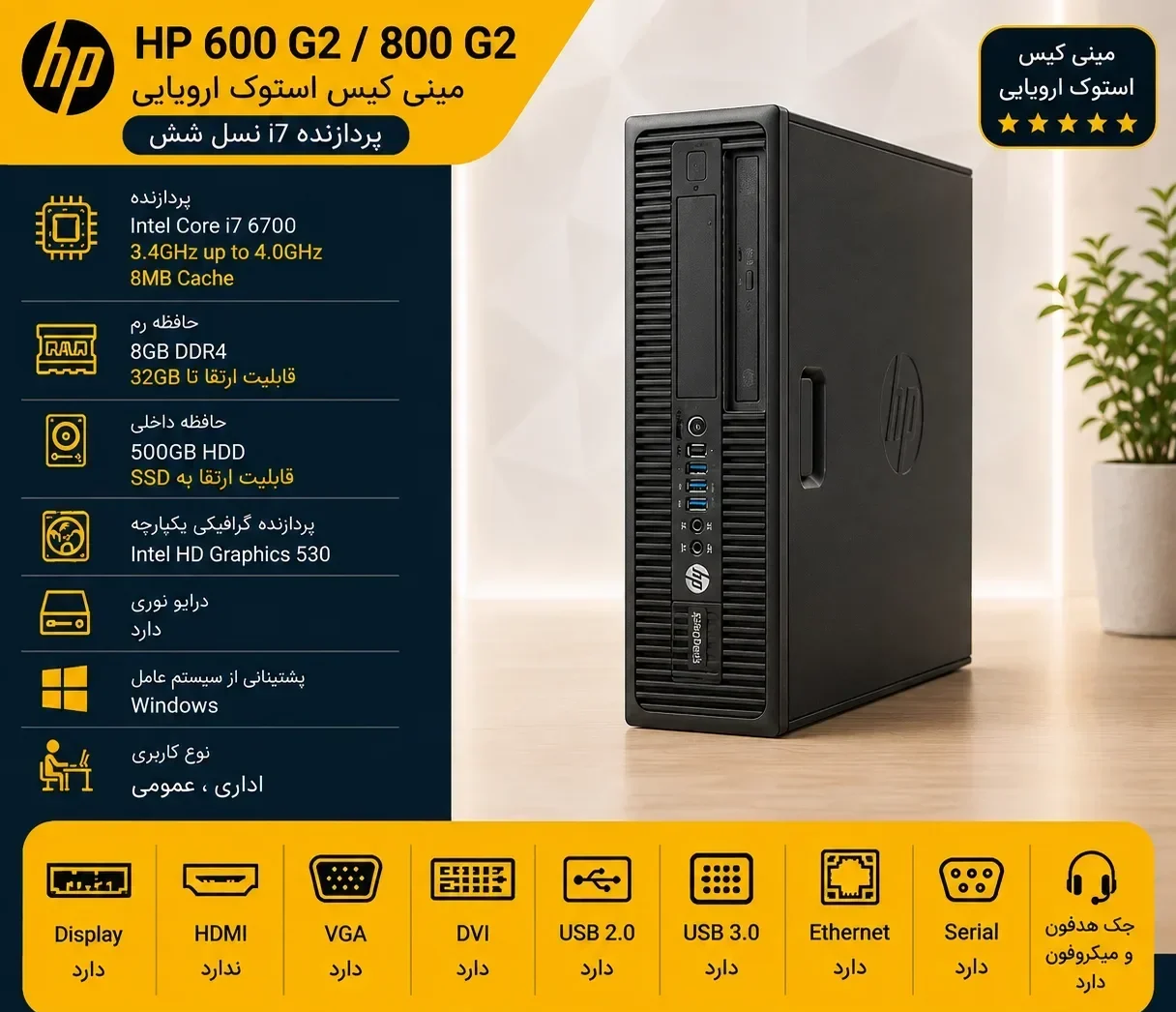 مینی کیس دست دوم گرید A+ مدل G2 نسل شش