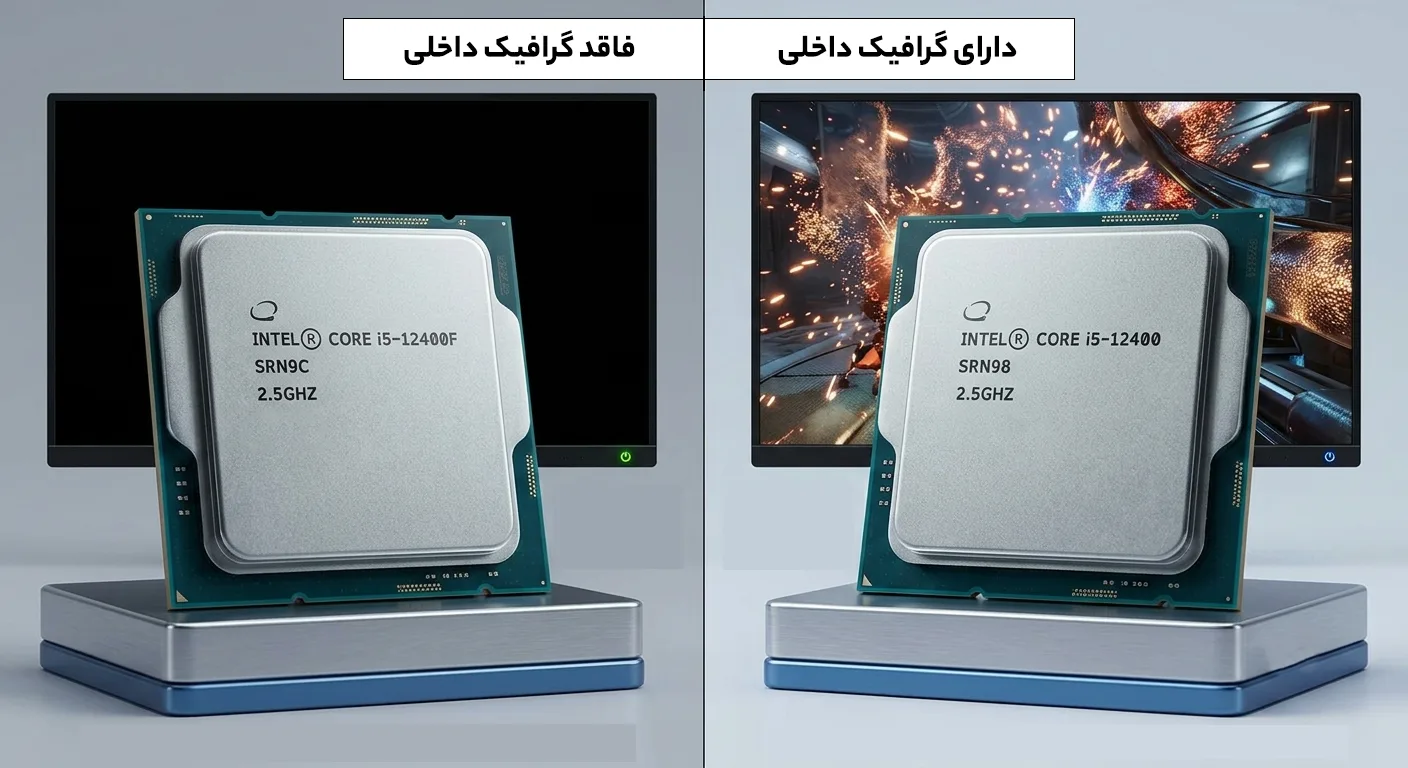 جدول تفاوتهای فنی بین پردازنده Intel i5-12400 و i5-12400F در وبلاگ نیکوئیان