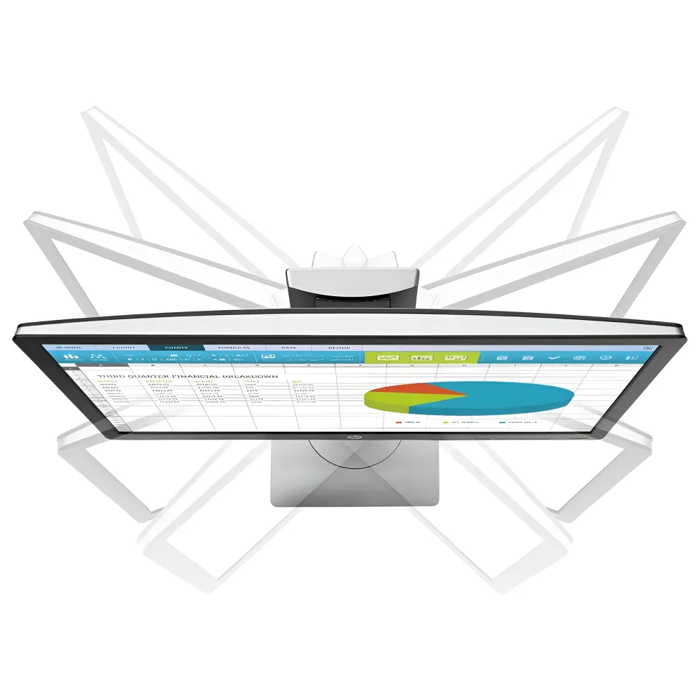 مانیتور استوک اچ پی E222 پایه آسانسوری با قابلیت چرخش 360 درجه