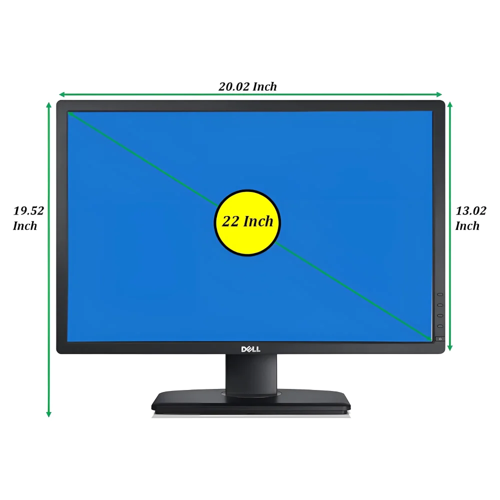 ابعاد مانیتور دل استوک مدل Dell P2213T