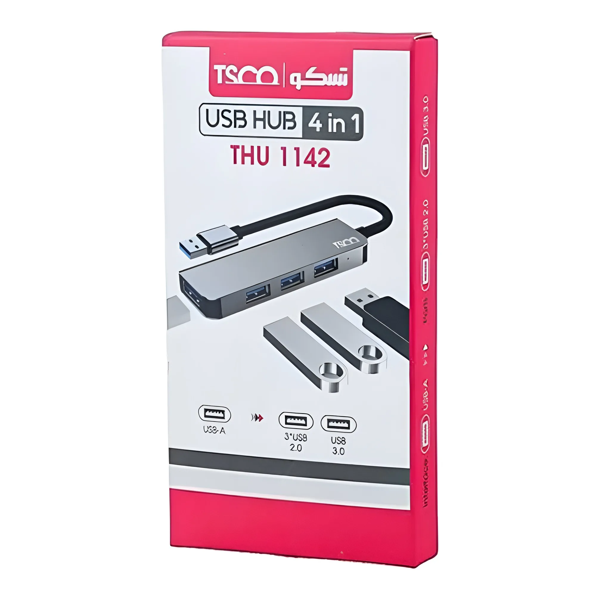 جعبه محصول هاب USB تسکو THU 1142 در نمای کامل