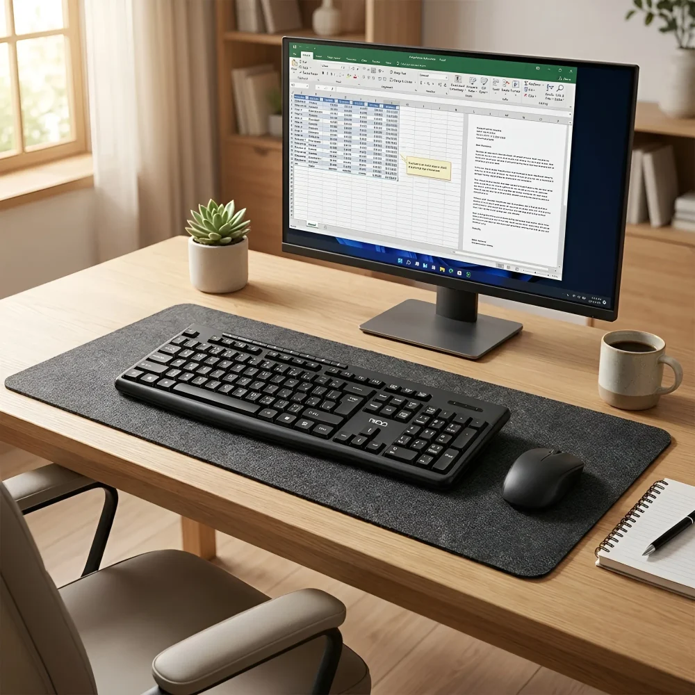 کیبورد بی سیم تسکو TK 7007W روی میز کار