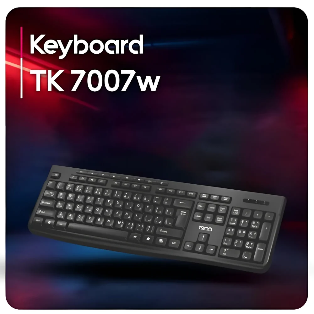 طراحی ساده و مینیمال کیبورد بی سیم تسکو TK 7007W