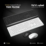 ست بی سیم تسکو TKM 7023W با کیبورد فول سایز و ماوس شش کلیدی