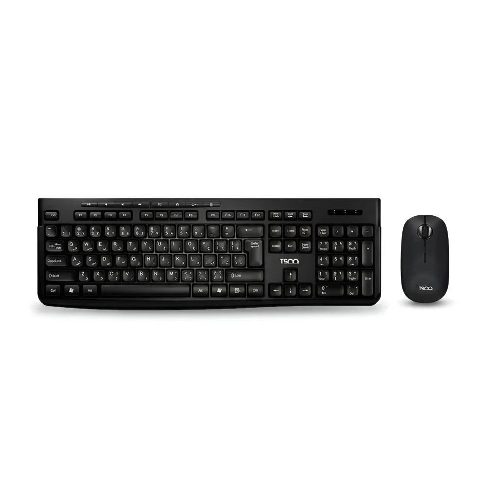 ست کیبورد و ماوس بی سیم تسکو TKM 7027W با اتصال 2.4 گیگاهرتز و دانگل USB