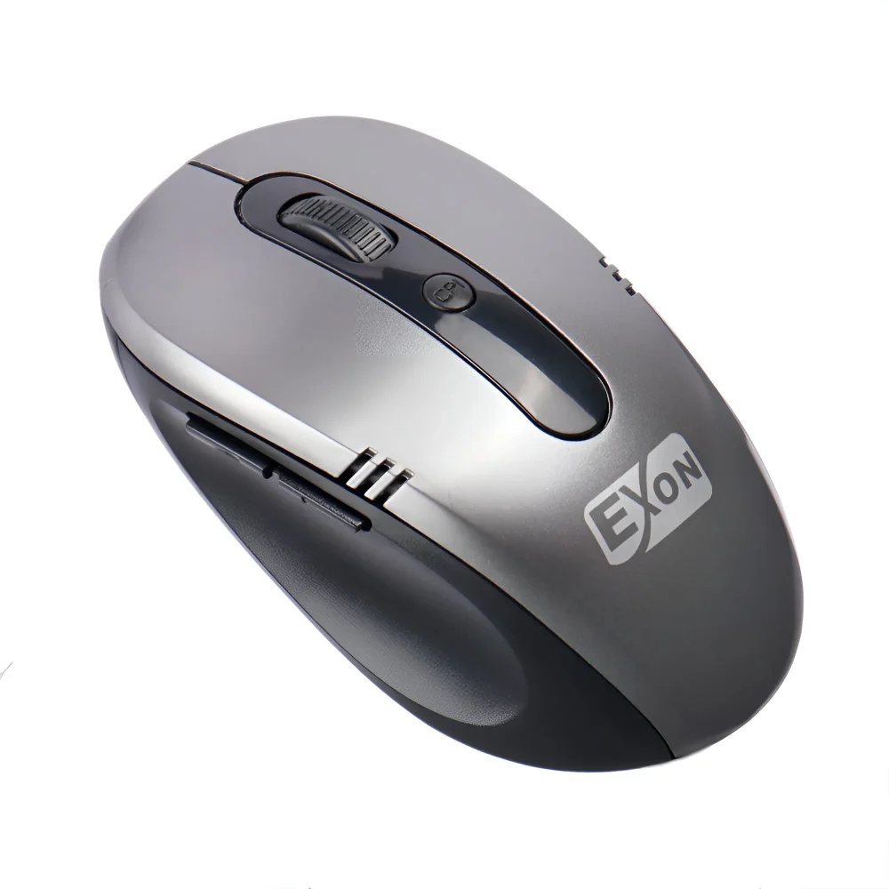 تصویر ماوس بی سیم اکسون مدل G108 با رنگ طوسی