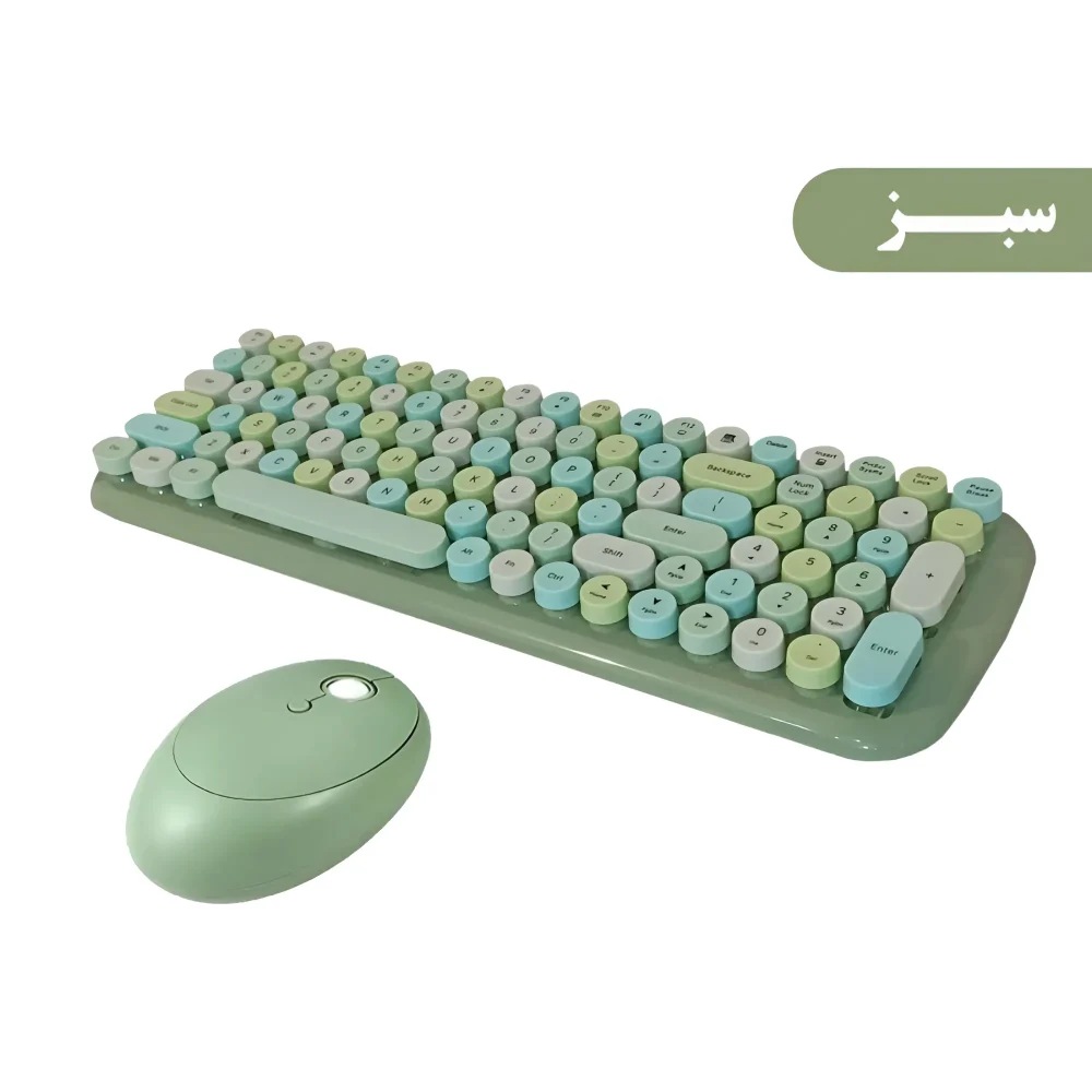 کیبورد و ماوس وایرلس Mofii CANDY XR با کلیدهای ممبران و طراحی فانتزی