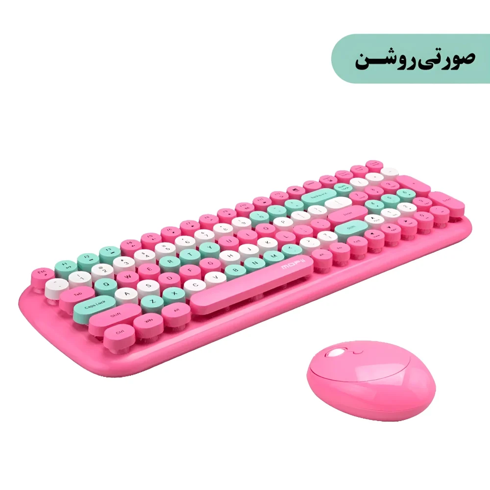 ست کیبورد و ماوس صورتی مافی CANDY XR با سوییچ ممبران