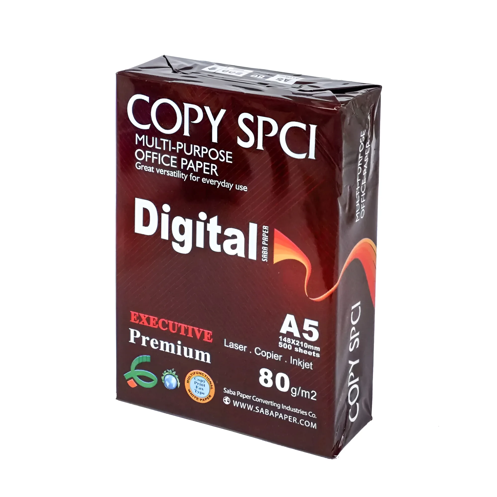 بسته کاغذ A5 کپی SPCI دیجیتال با گرماژ 80 گرم و تعداد 500 برگ