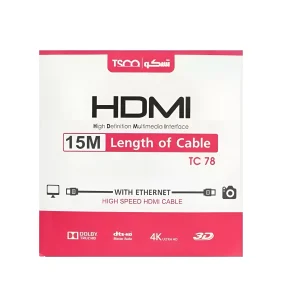 کابل تسکو مدل HDMI TC 78 پشتیبانی از تصاویر با رزولوشن 4K و 3D و همچنین صدای دالبی