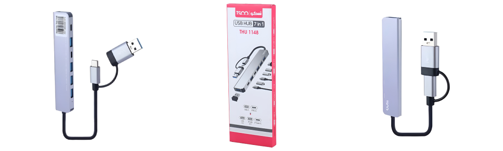 هاب تسکو THU 1148 با طراحی جمع و جور و دسترسی به 7 پورت اتصال