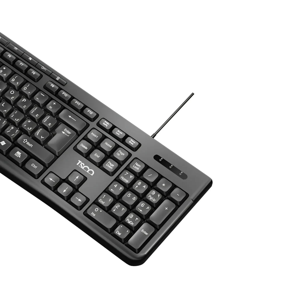 کیبورد سیمی تسکو TK 8025 با حروف فارسی و صفحه اعداد