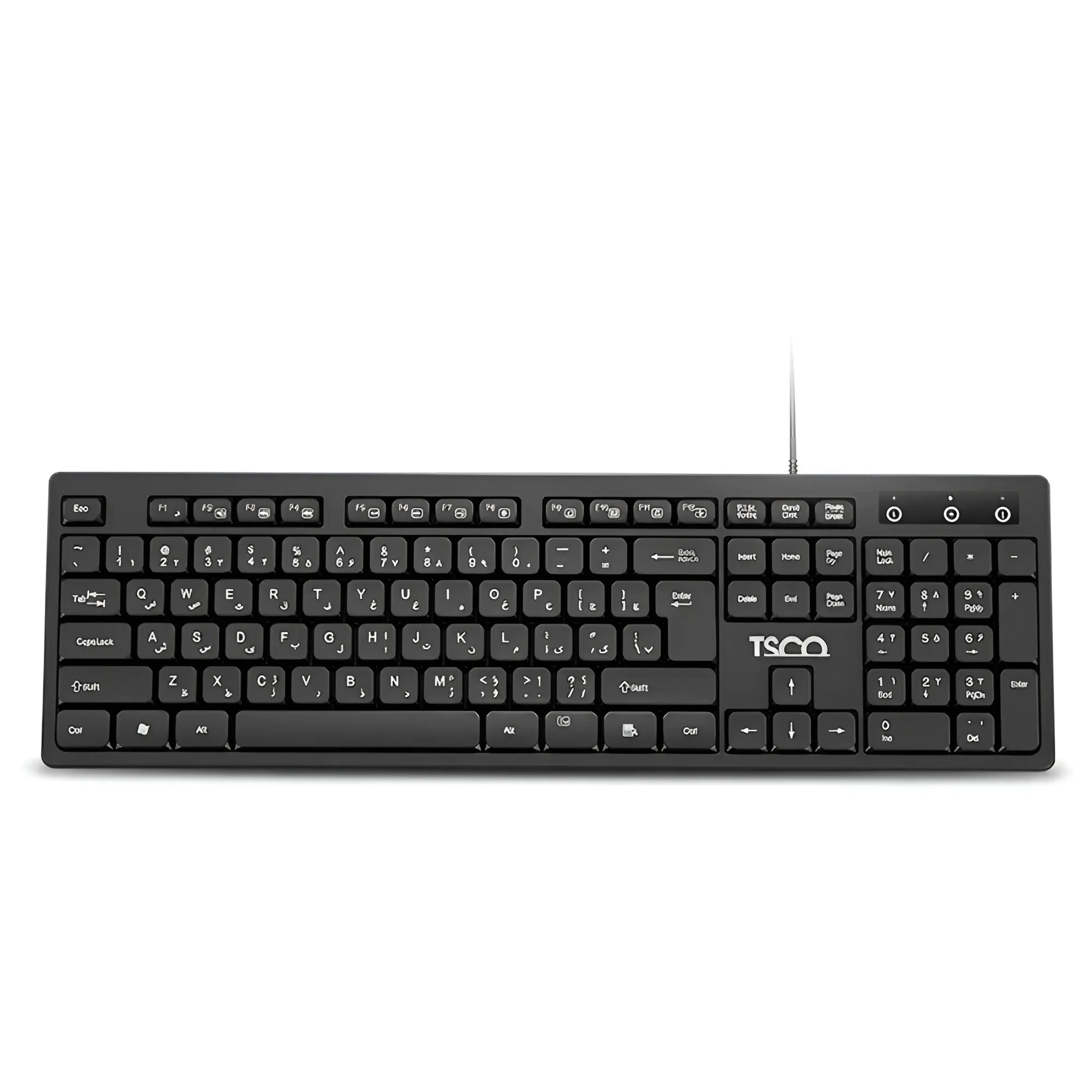 کیبورد تسکو مدل TK 8072 با طراحی Full Size و اتصال USB