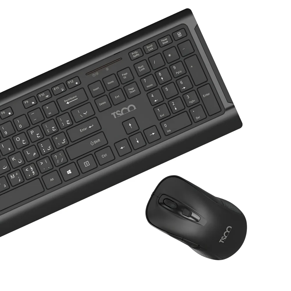 مجموعه صفحه کلید و ماوس بی سیم تسکو TKM 7023W با طراحی باریک و کاربردی