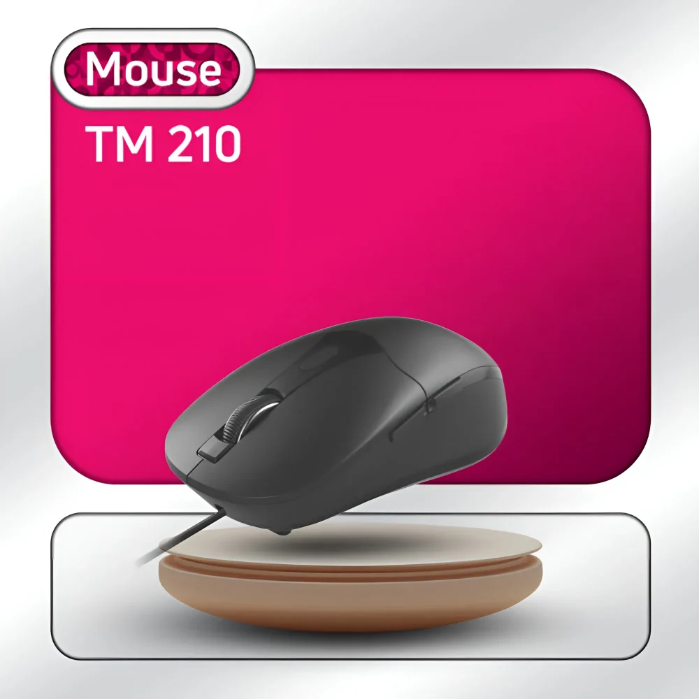 ماوس تسکو TM 210 با بدنه ساده و فرم مناسب برای استفاده در محیط های کاری و خانگی