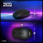 نمایش ابعاد ماوس بی سیم تسکو مدل TM 670W