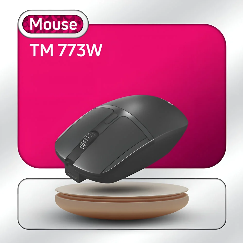 ماوس بی سیم تسکو مدل TM 773W با طراحی متقارن، اتصال 2.4 گیگاهرتز و باتری قابل شارژ