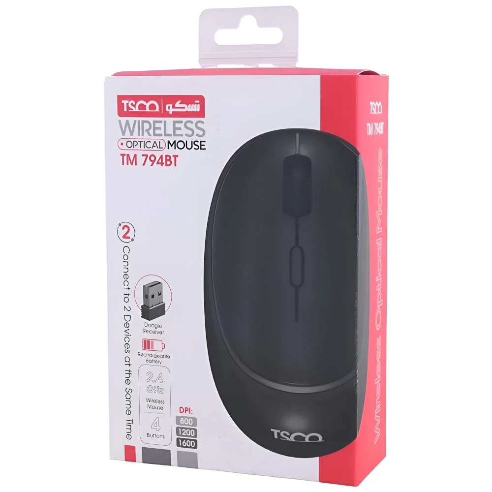 تصویر جعبه ماوس بلوتوثی تسکو مدل TM 794BT
