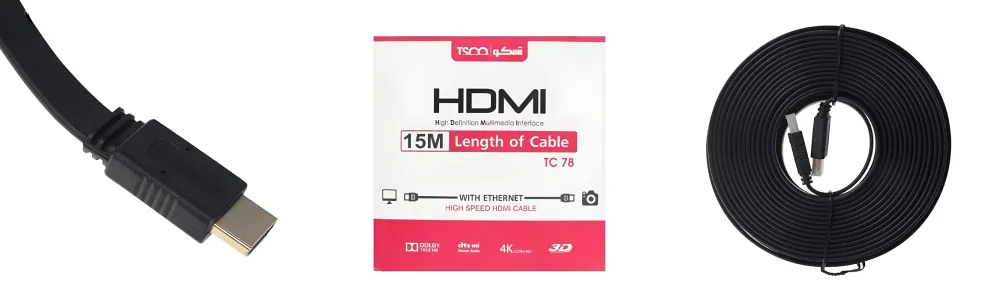 کابل HDMI 15 متری تسکو برای سیستم تصویری