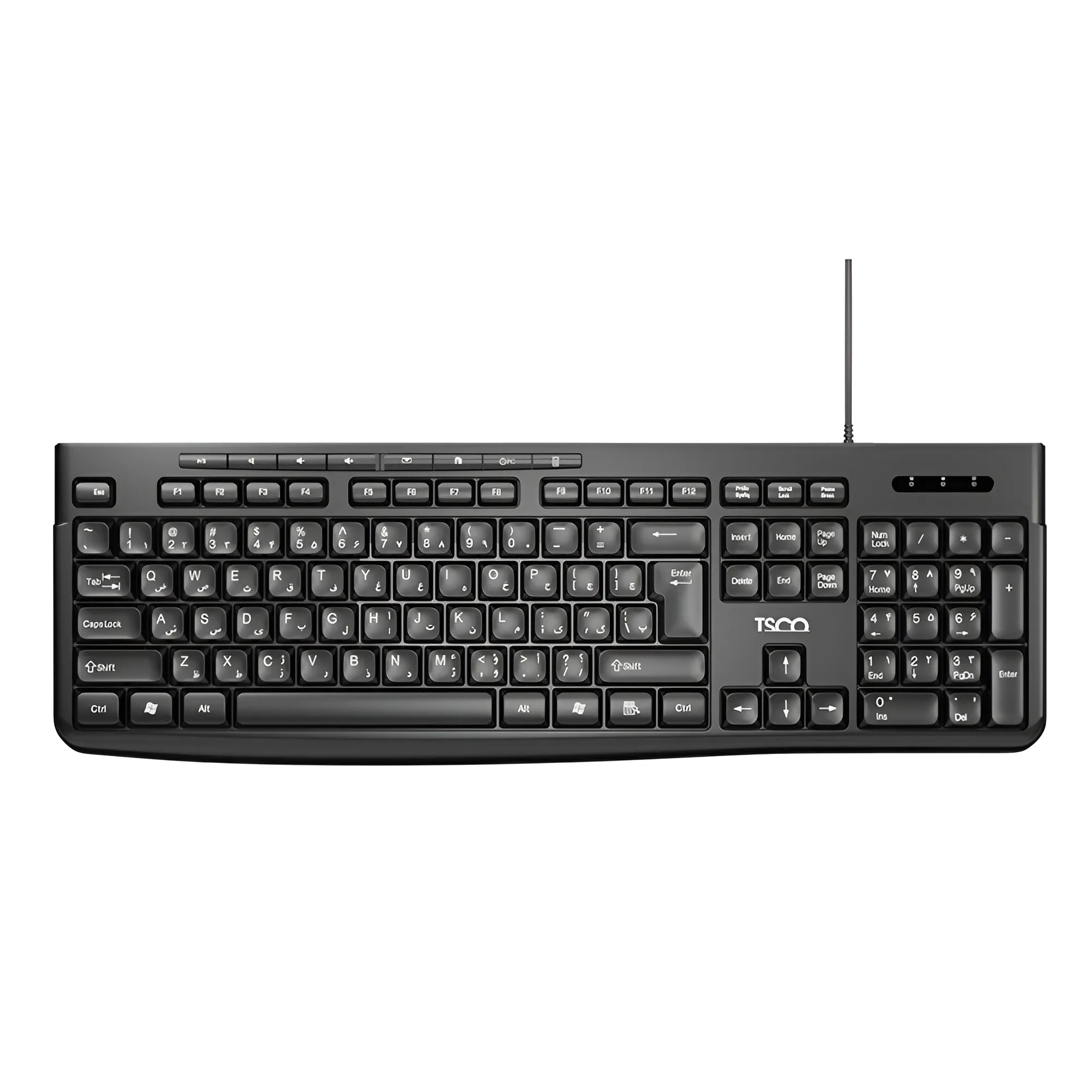 کیبورد تسکو مدل TK 8025 با طراحی استاندارد و اتصال USB