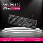 کیبورد تسکو مدل TK 8025 با کیفیت ساخت بالا و طراحی مناسب