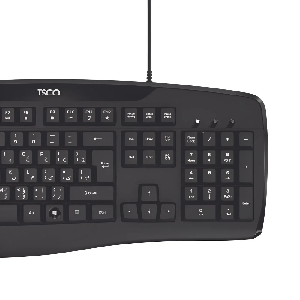 کیبورد تسکو TK 8043 با 104 کلید اصلی و چیدمان کامل
