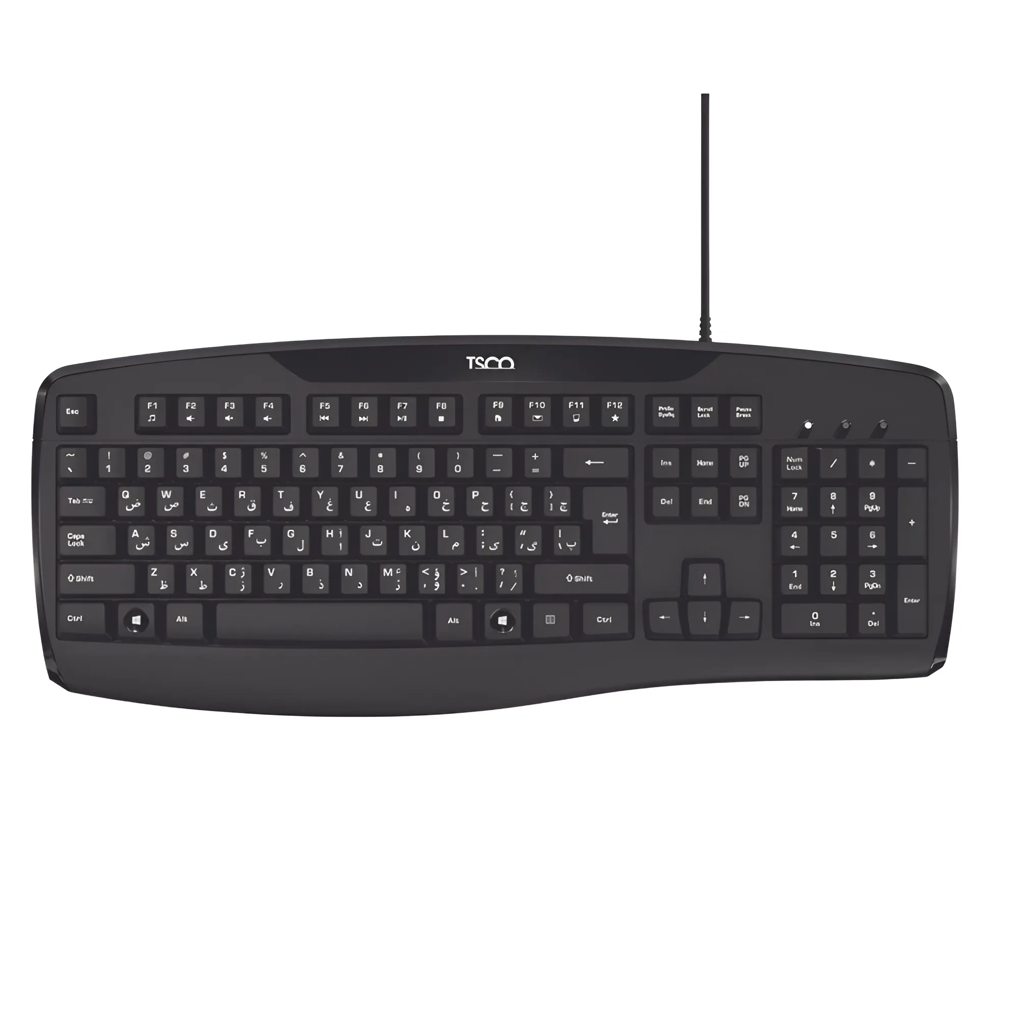 کیبورد تسکو مدل TK 8043 با ساختار ممبران و حروف فارسی