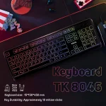کیبورد تسکو TK 8046 با نورپردازی رنگی در محیط کار