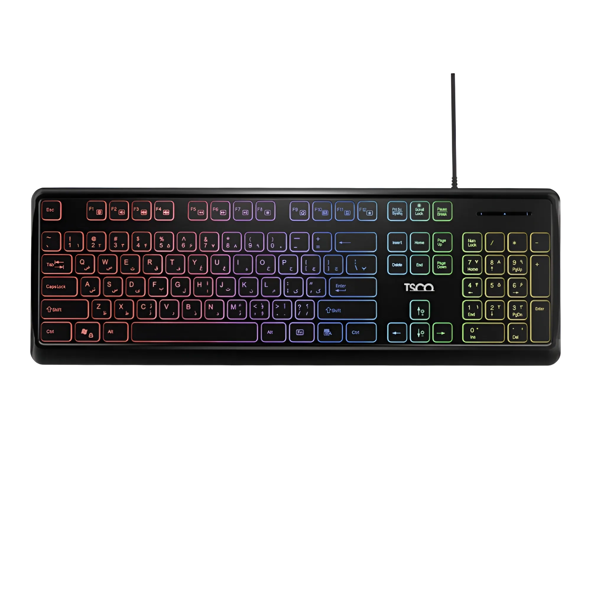 کیبورد تسکو مدل TK 8046 با نورپردازی RGB