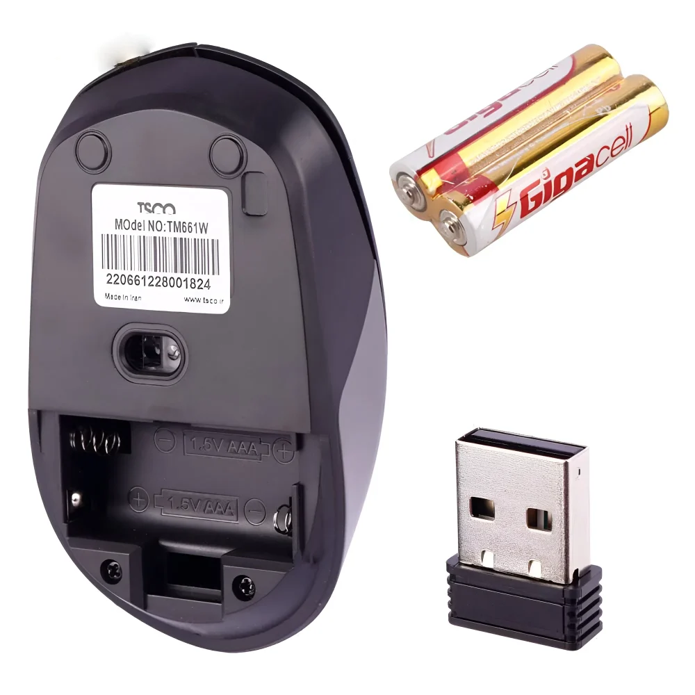 ماوس تسکو TM 641W به همراه باتری قلمی AA