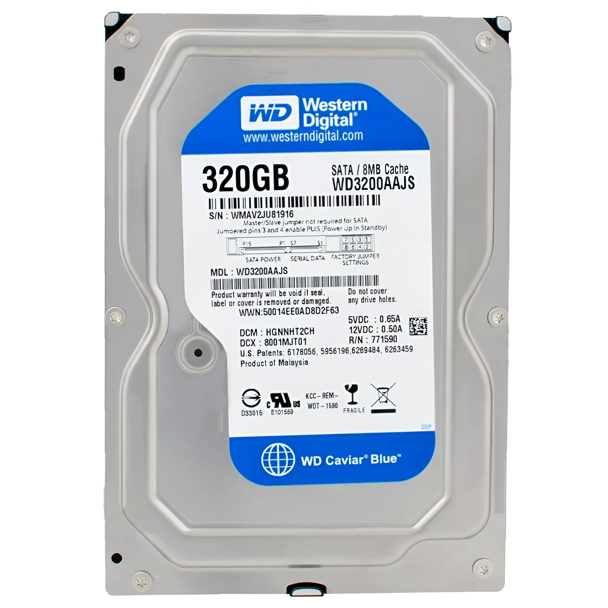 هارددیسک اینترنال وسترن دیجیتال Blue مدل WD3200AAJS ظرفیت ۳۲۰ گیگابایت